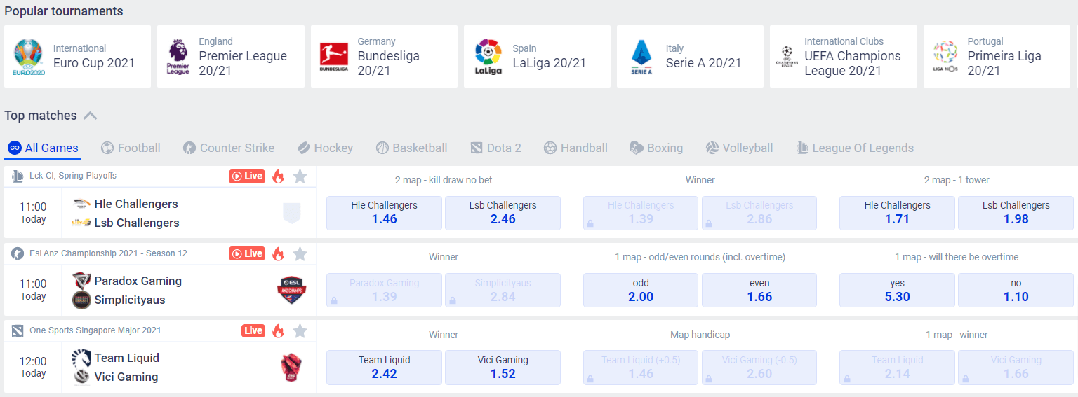 cyber.bet betting markets