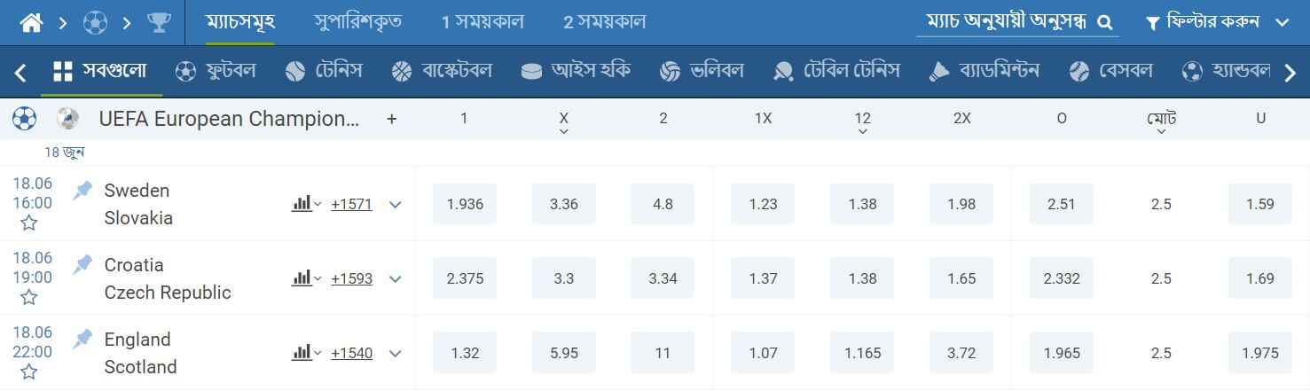 1xbet bangladesh betting market