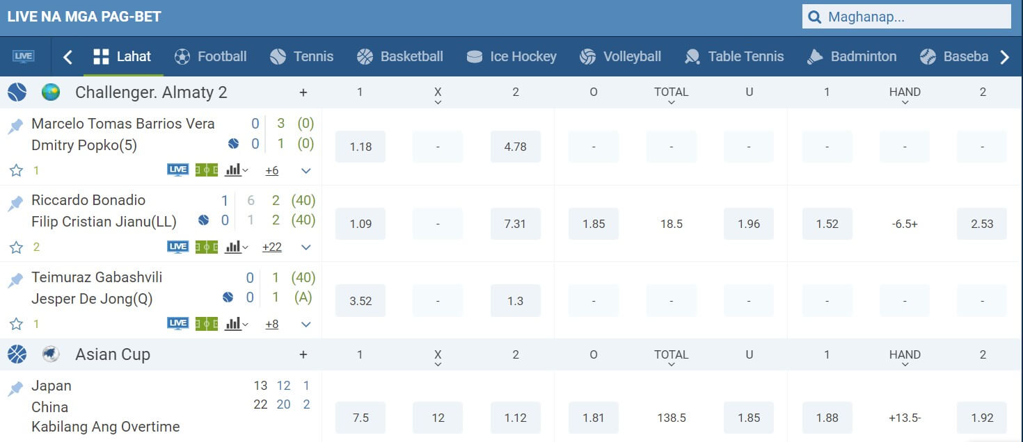 1xbet philippines betting markets